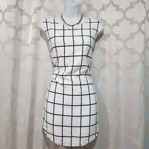 Forever 21 Black and White Sheath Mini Dress